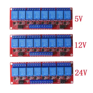 โมดูลรีเลย์ 1 2 4 6 8 ช่อง 5V 12V 24V พร้อมออปโตคัปเปลอร์ รองรับทริกเกอร์ระดับสูงและต่ำ สำหรับ Arduino - Product Image 2
