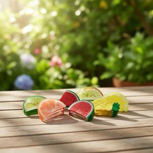 Fermagli per capelli Nina Fruit da 7 cm in plastica con design a frutta per donne e ragazze, accessori per capelli casual - Product Image 5