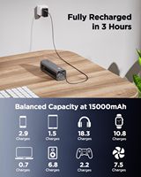 Gendome Micro 30 15000mAh Batterie externe portable LiFePO4 Charge rapide Charge sans fil 3.2V