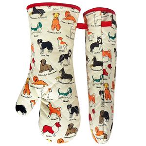 Gants de cuisine et protège-plat en coton résistants à la chaleur avec logo personnalisé pour barbecue et four - Product Image 2