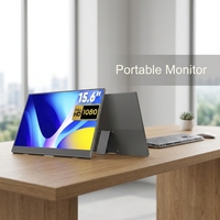 Monitor Portátil de 15.6 Pulgadas FHD IPS HDR Tipo C HD para Laptop, Teléfono, Viajes, Negocios, Juegos, Plug and Play, Altavoces Integrados