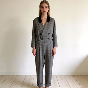 Combinaison Blazer sur Mesure à Carreaux Écossais pour Femmes - Product Image 1