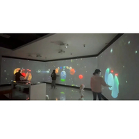 Système de projection interactif immersif multi-utilisateurs avec module laser tactile et capteur pour grands écrans muraux et de sol pour expositions