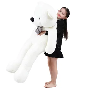 Oso de peluche blanco de 80cm/31,5 pulgadas, venta al por mayor, suave, sin relleno, para niños, novia, regalo de cumpleaños, envío gratis