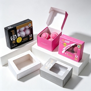 Custom Paper Gift Box with Clear Window For Golf Balls Set Gift Folding Paper Packaging Recyclable Paperboard Container - Product Image 2