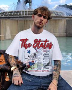 T-shirts graphiques surdimensionnés personnalisés pour hommes-T-shirts à col rond imprimés par sublimation Livraison rapide Tops à la mode de rue en gros - Product Image 1