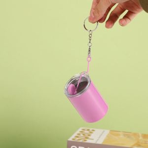 Vaso térmico mini de doble pared de acero inoxidable de 3 oz con tapa, pajita y cadena, diseño lindo para fiestas, colores y logotipo personalizables - Product Image 3