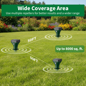 Repellente per Topolini ad Energia Solare per Giardino, Impermeabile, Dissuasore <span class=keywords><strong>a</strong></span> <span class=keywords><strong>Ultrasuoni</strong></span> per Gopher, Topolini e Marmottine - Product Image 6