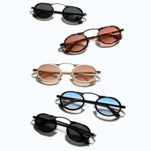 Gafas de Sol Retro con Marco Metálico y Logotipo Personalizado 2025, Lentes Degradadas con Protección UV400, Ovaladas y Pequeñas para Hombre y Mujer - Product Image 2