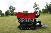 Mini camion à benne basculante ANT BY800L à haute capacité avec chargeur frontal, transmission sur chenilles, système entièrement hydraulique pour l'agriculture et le mélange de béton