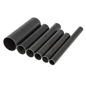 Soudure en acier au carbone ms, tube rond en fer noir de 2 pouces pour meubles