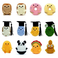 Produit transfrontalier : Bestseller – Animaux en peluche faits main au crochet, anti-stress pour décorations de bureau, poupées au crochet WO221