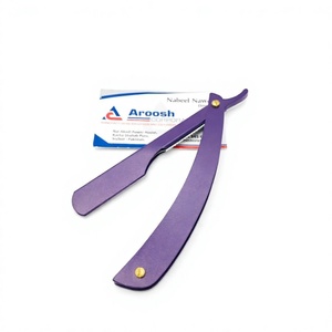 Maquinilla de afeitar manual profesional de acero inoxidable al por mayor, revestimiento de Color púrpura personalizado, sostenible para cara, cuerpo, axilas, uso personalizado - Product Image 1
