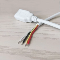 Kabel USB XIN YING ODM OEM XY-USB-005 1500MM, Kabel Harness Betina 4 Inti, Ujung Terlapis Timah, Selubung PVC, Konduktor Tembaga Murni