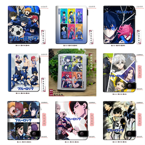 10 disegni 11.8*9cm nuovo arrivo <span class=keywords><strong>blu</strong></span> lucchetto portafogli PU per donne alla moda HD personaggio dei cartoni animati Anime portafogli di lusso - Product Image 3