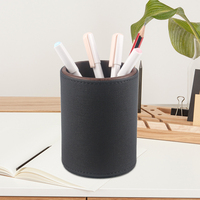 Porte-stylos carré en cuir PU, porte-crayons, organisateur de papeterie de bureau, boîte de rangement pour accessoires de bureau