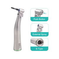 Dental 1:20 Increasing Contra Angle Fiber Optic Tips LED Stainless Steel Internal Electric Micromotor Low Speed Handpiece