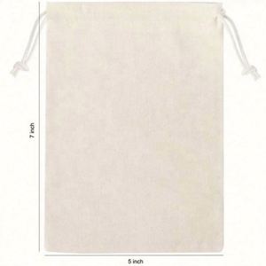 Hot Sale Eco Reusable Organic Cotton Canvas Linen Jewelry Muslin <b>Drawstring</b> Dust Bag <b>Pouch</b> With Custom Logo Printed - Product Image 4