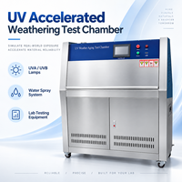 Équipement de test en laboratoire, chambre d'essai de résistance aux intempéries accélérée par les UV avec lampes UVA UVB, système de pulvérisation d'eau