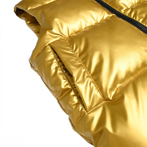 Veste d'hiver pour garçon, col mandarin, fermeture éclair, rembourrée, surdimensionnée, imperméable, vêtements de travail, logo personnalisé en gros - Product Image 5