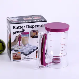 Líquido con mango exprimible Accesorios de cocina Cupcake Waffle Pancake Batter Dispenser