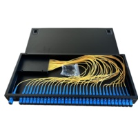 Peralatan serat optik 32 Port 1U Model pelat Panel Patch dengan Panel Patch optik untuk jaringan WiFi