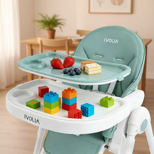 Faltbarer Tragbarer Baby-Hochstuhl 3-in-1 Höhenverstellbarer Kinder-Ess- und Fütterungsstuhl Leichtgewichtig Multifunktional - Product Image 2