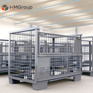 Gabbia in Rete d'Acciaio Pieghevole e Impilabile di Alta Qualità per Magazzino - Product Image 6