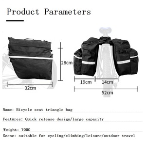 Colgador de asiento trasero doble impermeable para bicicleta y otros accesorios para bicicleta al aire libre - Product Image 4