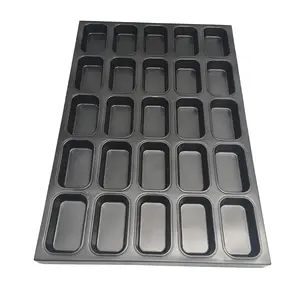 Bandejas de Metal antiadherentes para hornear, Mini molde Rectangular para hornear pasteles, pan