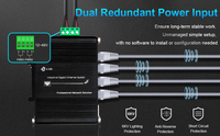 Switch Ethernet Gigabit industriel 5 ports E-link IP40 Mini 12~48VDC pour caméra IP
