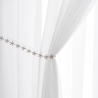 Approvisionnement d'Usine Tissu Voile Blanc Doux et Transparent en Mousseline pour Rideaux de Fenêtre