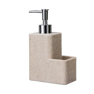 Promotion 2 In 1 Hand Sanitizer Kitchen Soap Dispenser Set Bottle Marble Resin Sandstone