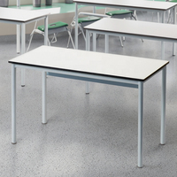Table d'activités rectangulaire moderne et durable, fabriquée en usine, pour étudiants, idéale pour les salles de classe, ateliers, salles à manger et salons.