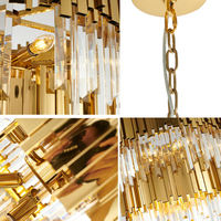 CSLIDO personnalisé décor à la maison grands lustres hauts plafonds pendentif lumière salon lampe moderne or luxe K9 lustre en cristal