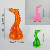 Bouteille de carafe en verre en forme de dragon à haute teneur en borosilicate soufflé à la main en gros d'usine