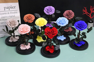 <span class=keywords><strong>Rose</strong></span> éternelle sous dôme <span class=keywords><strong>de</strong></span> verre, décor <span class=keywords><strong>de</strong></span> chambre d'enfant, fleur préservée, pour la saint-valentin des mères - Product Image 2