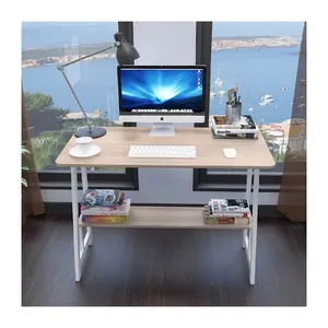 Escritorio moderno y resistente con estantería para un escritorio minimalista para el hogar