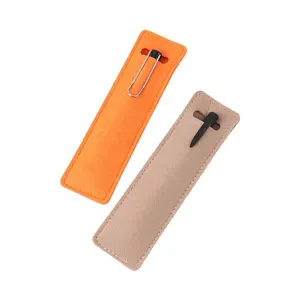Rectangle Felt Pen Bag Storage 10 Colors Mini Pocket Protector Storage Single Pen Case Sleeve Pouch Holder For Office Pen Holder