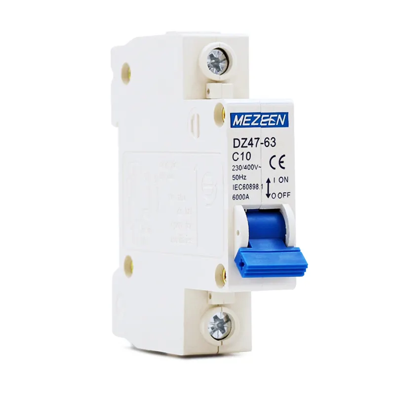 Professional Miniature Circuit Breaker Manufacturer AC DC DZ47-63 1P 1- 63 Amp Mini MCB Switch rccb/rcbo/elcb/mcb/mccb