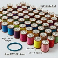Fil de polyester ciré Nanmei Plus M15, 250 m/rouleau