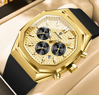 Montres pour hommes Poedagar 893 de luxe, bracelet en silicone, montre sport, montre étanche, chronographe lumineux, montres à quartz pour hommes
