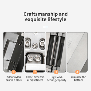 <span class=keywords><strong>Bisagras</strong></span> Invisibles <span class=keywords><strong>de</strong></span> Acero Inoxidable Ajustables Tridimensionales, <span class=keywords><strong>Bisagras</strong></span> Ocultas para Cocina, <span class=keywords><strong>Entrada</strong></span> <span class=keywords><strong>de</strong></span> Villa, Plegado <span class=keywords><strong>de</strong></span> Gran Ángulo - Product Image 4