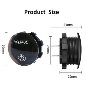 12V LED kỹ thuật số vôn kế không thấm nước điện áp đo <span class=keywords><strong>Meter</strong></span> Pin Tester kỹ thuật số cảm ứng hiển thị bảng điều chỉnh 1920x1080 Độ phân giải - Product Image 4