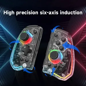 KS40-1RGB Gamepad für <span class=keywords><strong>Switch</strong></span>, <span class=keywords><strong>Switch</strong></span> <span class=keywords><strong>OLED</strong></span>, Lite, Kabelloser Spielcontroller, Transparenter Sechs-Achsen-Joystick, <span class=keywords><strong>Joy</strong></span>-<span class=keywords><strong>Pad</strong></span> - Product Image 3