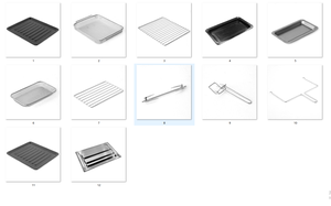 Lò nướng đối lưu điện đa năng 23L kiểu Pháp bằng thép không gỉ Quảng Đông 2024, tích hợp chức năng chiên không dầu, lò nướng xoay - Product Image 6