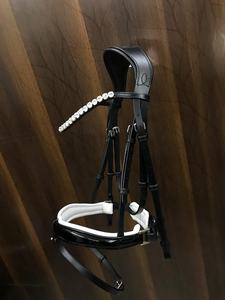 สายบังเหียนม้าหนังพีวีซีแบบเย็บตะเข็บแฟนซีสำหรับขี่ม้าหนังดีไซน์ทางกายวิภาคโลโก้ออกแบบได้ตามต้องการใส่สบายทนทาน - Product Image 4