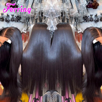 Perruque frontale sans colle en dentelle HD 13x6, cheveux humains vierges vietnamiens bruts, bouclés birmanes, 40 pouces, ondulés, cuticules alignées