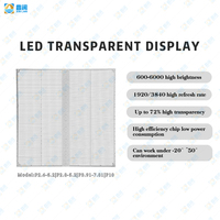 Fabrika Fiyatlı Reklam Video Duvar TV Ekranı Yüksek Parlaklıkta 3D Ultra Şeffaf LED Ekran Mağaza Cam Vitrini için