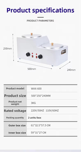 Latest Design Explosive Double Wax Pot Rapid Melting Hair Removal Double Pot Wax Heater - Product Image 6